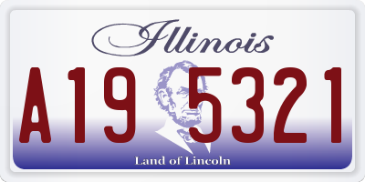 IL license plate A195321
