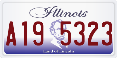 IL license plate A195323