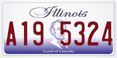 IL license plate A195324