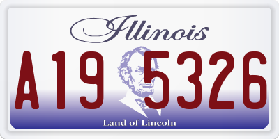IL license plate A195326