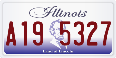 IL license plate A195327