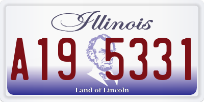 IL license plate A195331