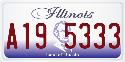 IL license plate A195333