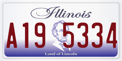 IL license plate A195334