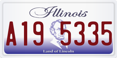 IL license plate A195335
