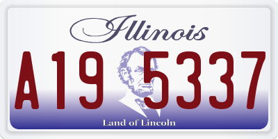 IL license plate A195337