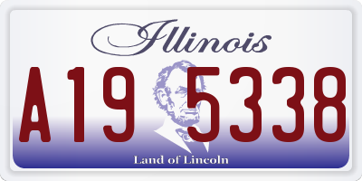IL license plate A195338