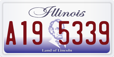 IL license plate A195339