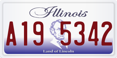 IL license plate A195342