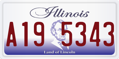IL license plate A195343