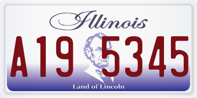 IL license plate A195345