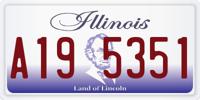 IL license plate A195351