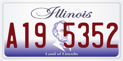 IL license plate A195352