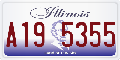 IL license plate A195355