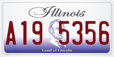 IL license plate A195356
