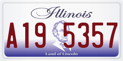 IL license plate A195357