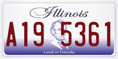 IL license plate A195361