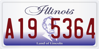 IL license plate A195364