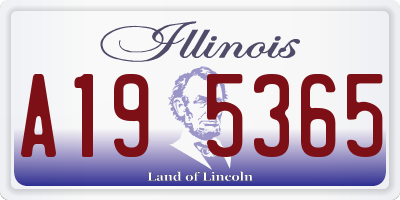 IL license plate A195365