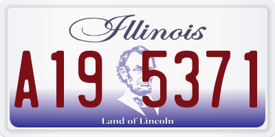 IL license plate A195371