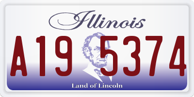 IL license plate A195374