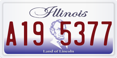 IL license plate A195377