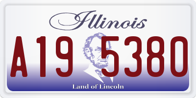 IL license plate A195380