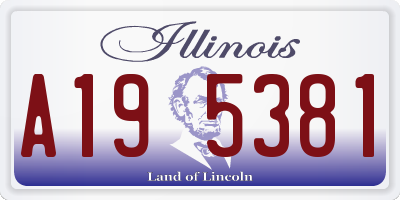 IL license plate A195381