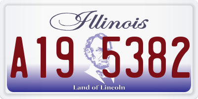 IL license plate A195382