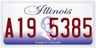 IL license plate A195385