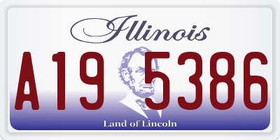 IL license plate A195386