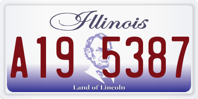 IL license plate A195387