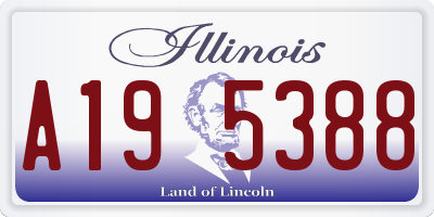 IL license plate A195388