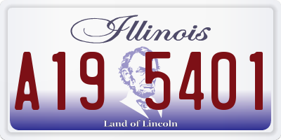 IL license plate A195401