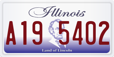 IL license plate A195402