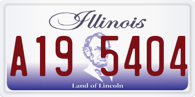 IL license plate A195404