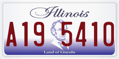 IL license plate A195410