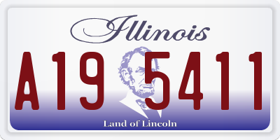 IL license plate A195411
