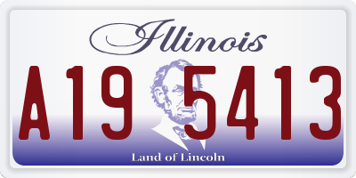 IL license plate A195413