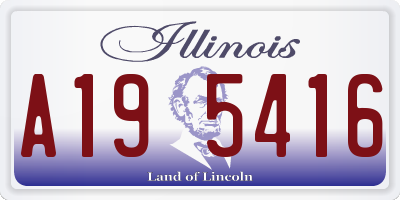 IL license plate A195416