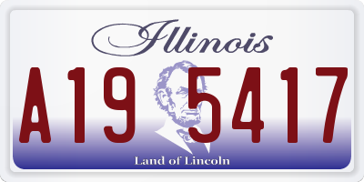IL license plate A195417