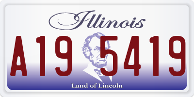 IL license plate A195419