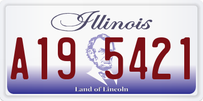 IL license plate A195421