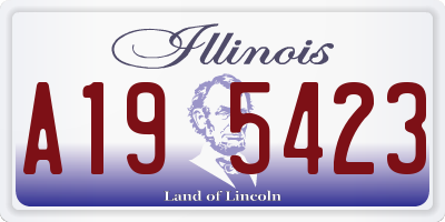 IL license plate A195423