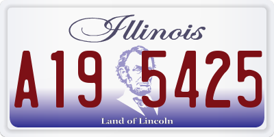 IL license plate A195425