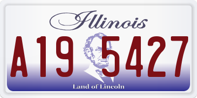 IL license plate A195427