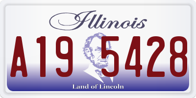 IL license plate A195428