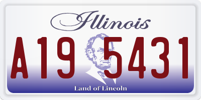 IL license plate A195431