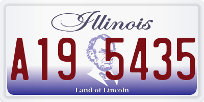 IL license plate A195435