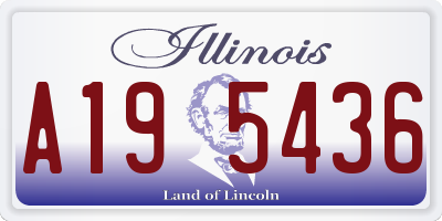 IL license plate A195436